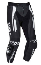 IXON VORTEX 2 LEATHER MOTORCYCLE PANTS - BLACK/WHITE (Size: LARGE)