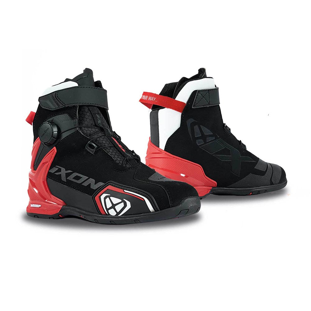 IXON BULL 2 WATERPROOF BLACK/WHITE/RED BOOTS