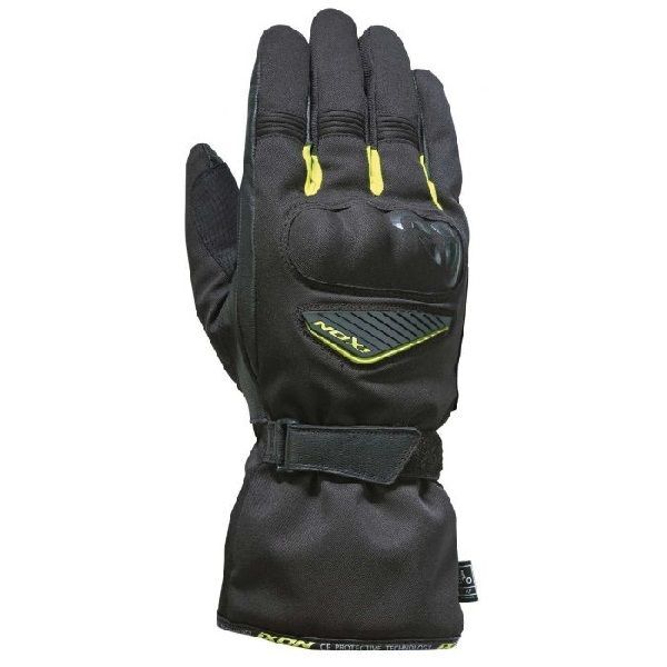 IXON PRO ARROW TEXTILE LEATHER GLOVES BLACK/YELLOW (Size: LARGE)