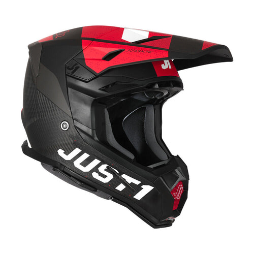 JUST1 J22 ADRENALINE MATTE CARBON/RED/WHITE MOTOCROSS HELMET