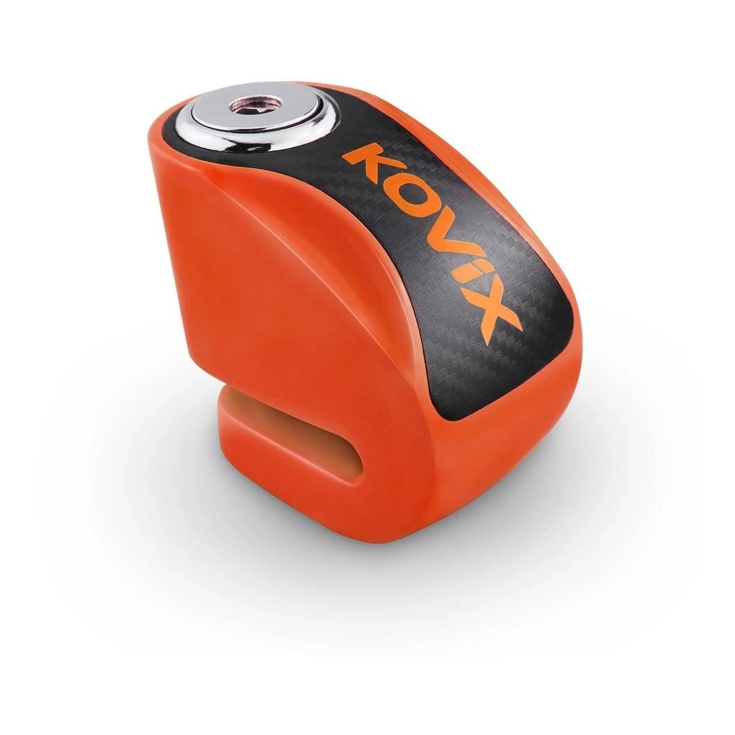 KOVIX OVERLORD DISC LOCK KNN1 FLUORO ORANGE WITH REMINDER CABLE