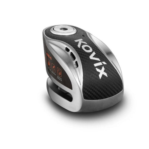 KOVIX ALARM DISC LOCK KNX10 BRUSHED METAL WITH REMINDER CABLE