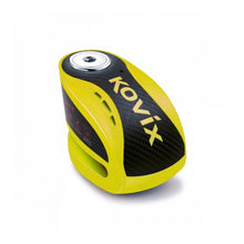 KOVIX ALARM DISC LOCK KNX-6 YELLOW WITH REMINDER CABLE & MOUNT