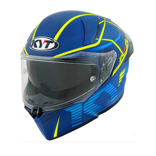 KYT R2R CONCEPT MATTE BLUE/YELLOW MOTORCYCLE HELMET