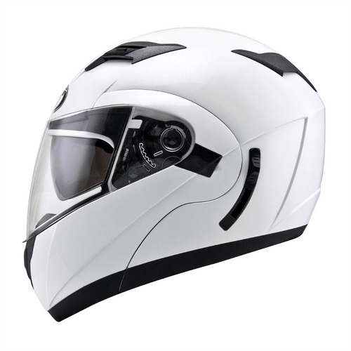 KYT CONVAIR FLIP UP PEARL WHITE MOTORCYCLE HELMET