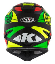 KYT JUMPSHOT 1 BLACK GREEN FLURO MOTOCROSS HELMET