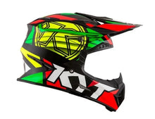 KYT JUMPSHOT 1 BLACK GREEN FLURO MOTOCROSS HELMET