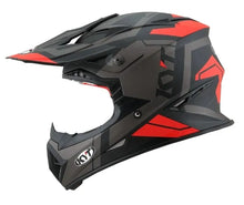 KYT JUMPSHOT 3 MATTE BLACK RED FLURO MOTOCROSS HELMET