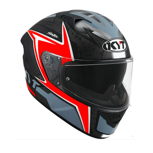 KYT NF-R MINDSET MATTE ANTHRACITE RED MOTORCYCLE HELMET