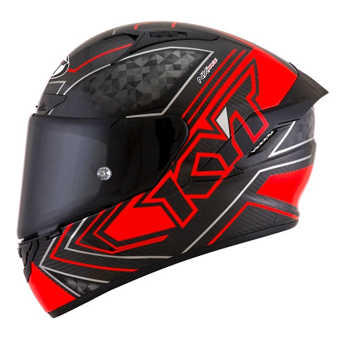 KYT NX RACE MOTORCYCLE HELMET CARBON PRISMA RED