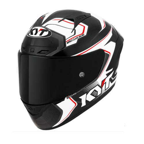 KYT NZ RACE COMPETITION WHITE CARBON MOTORCYCLE HELMET