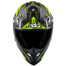 KYT SKYHAWK DIGGER MATTE GREY YELLOW MOTOCROSS HELMET