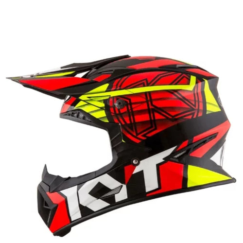 KYT JUMPSHOT 1 BLACK RED MOTOCROSS HELMET