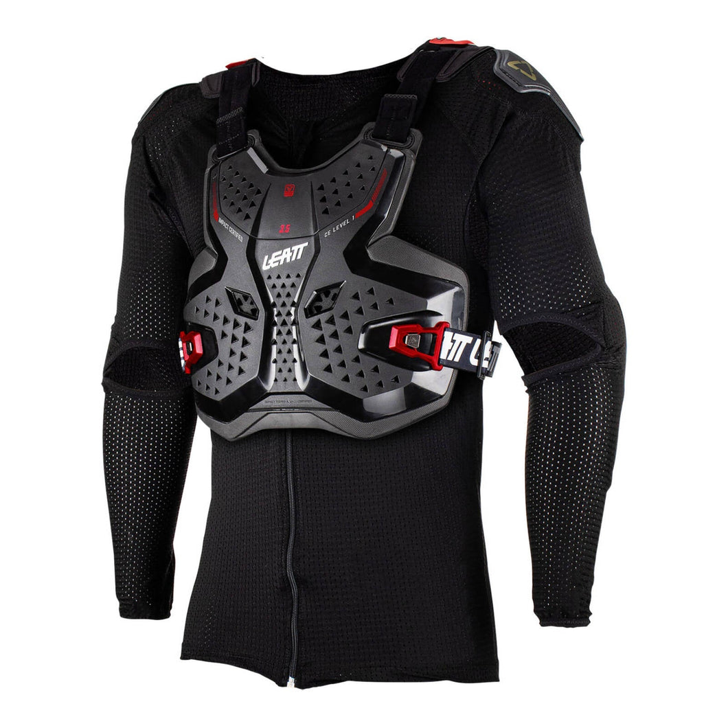 LEATT 3.5 JUNIOR BODY PROTECTOR - BLACK / RED