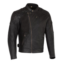 MERLIN CHESTER D3O BLACK HERITAGE LEATHER JACKET