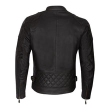 MERLIN CHESTER D3O BLACK HERITAGE LEATHER JACKET
