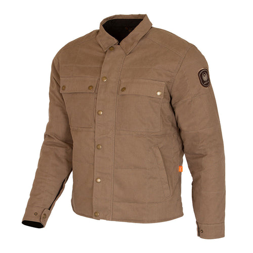 MERLIN CODSALL D3O TAN HERITAGE WAX COTTON JACKET