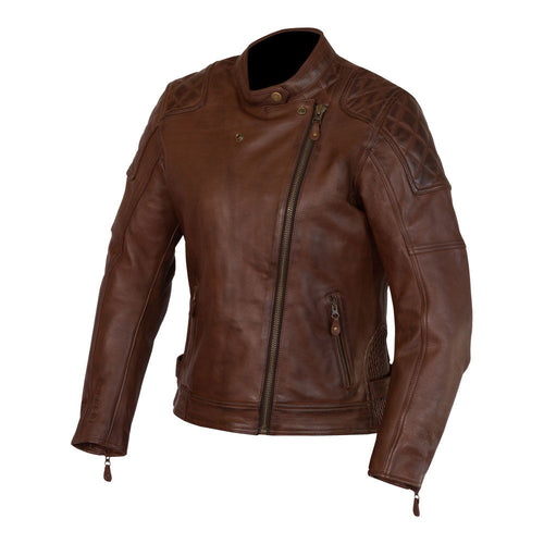 MERLIN BRISTOL D3O BROWN HERITAGE WOMENS LEATHER JACKET