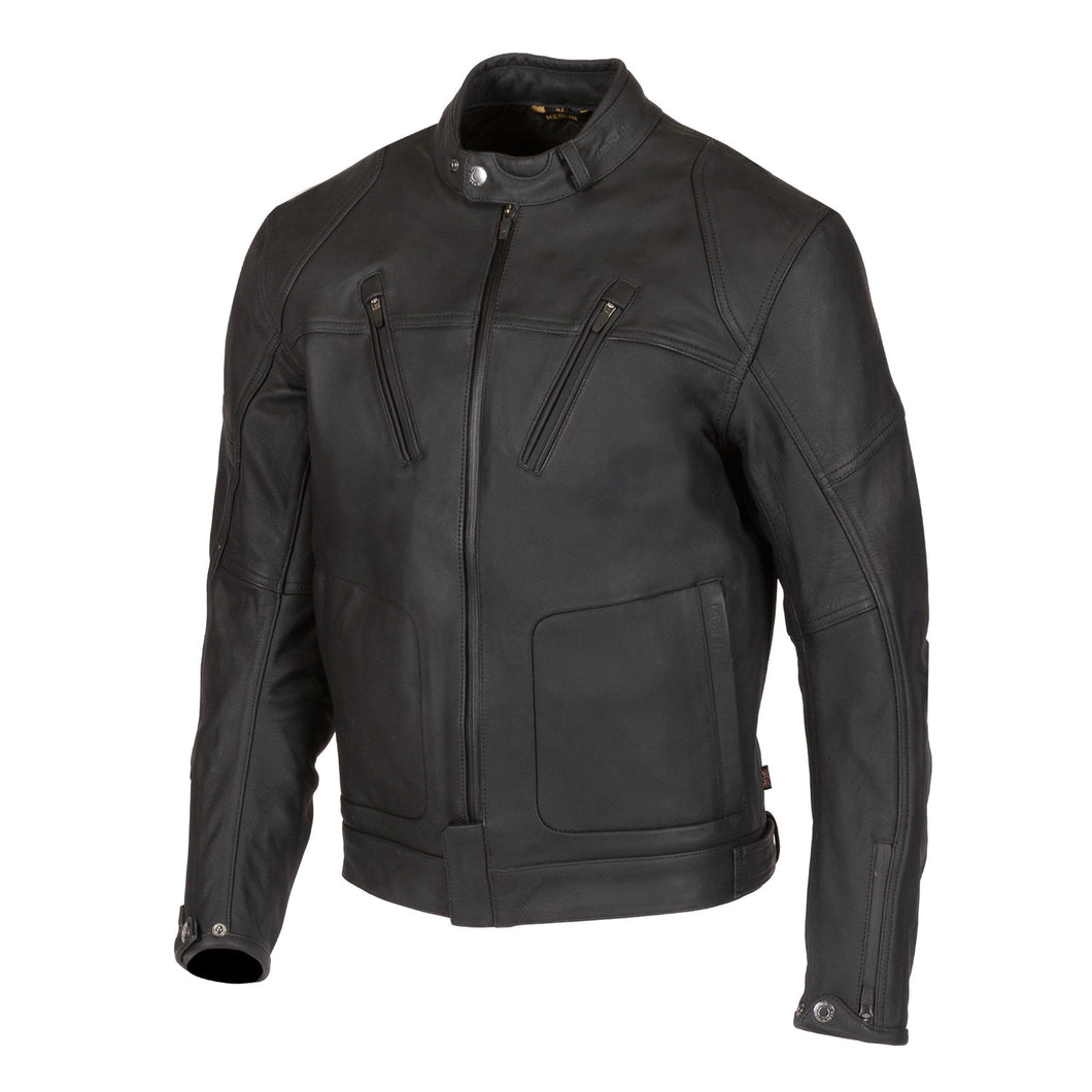 MERLIN GABLE II D3O WATERPROOF BLACK LEATHER JACKET