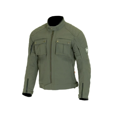 MERLIN COPLOW LAMINATED D3O GREEN TEXTILE JACKET