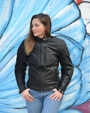 MERLIN MIA D3O BLACK WOMENS LEATHER JACKET
