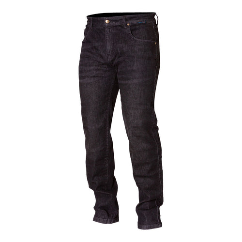 MERLIN DIXON BLACK LEISURE MOTO SINGLE LAYER JEANS
