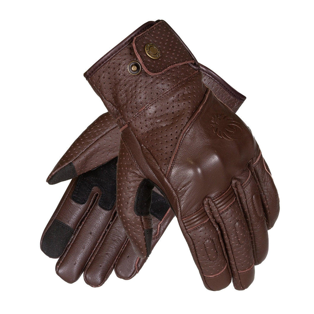 MERLIN LEGACY D3O DARK BROWN LEATHER GLOVES