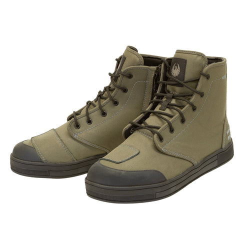 MERLIN KNOTS CANVAS D3O OLIVE BOOTS