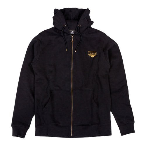 MERLIN GORSEY BLACK ZIP-UP HOODY