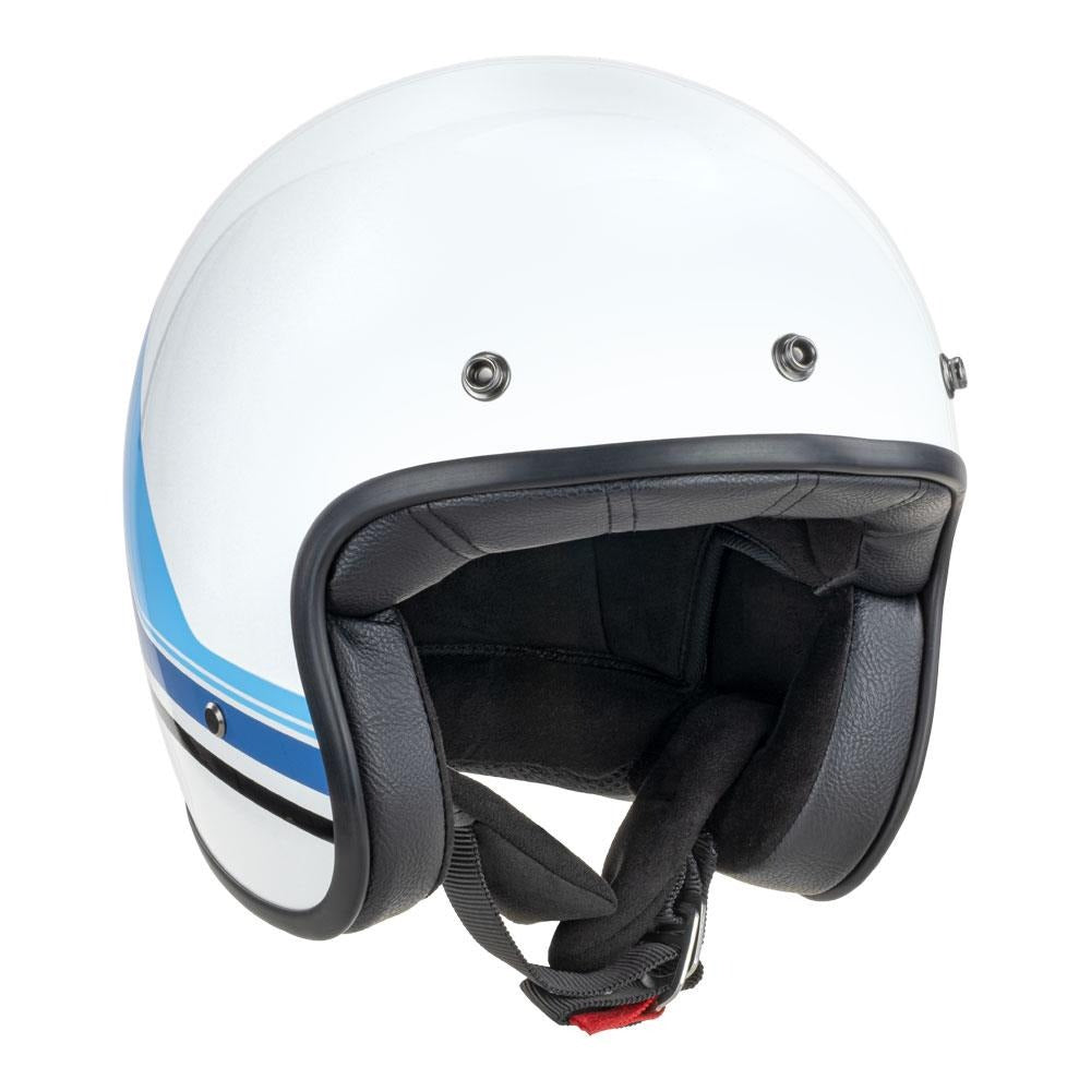 MERLIN BLACKBIRD AERO STRIPE GLOSS WHITE HELMET