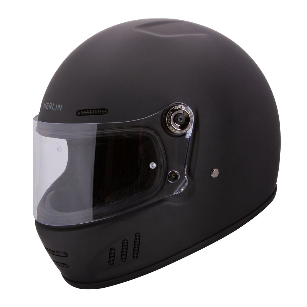 MERLIN REVIVAL MATT BLACK HELMET