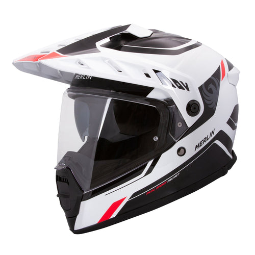 MERLIN TORRES ADVENTURE BLOCK WHITE/RED HELMET