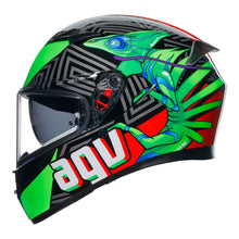 AGV K3 KAMALEON BLACK/RED/GREEN HELMET