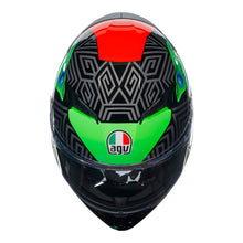 AGV K3 KAMALEON BLACK/RED/GREEN HELMET
