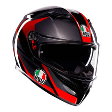 AGV K3 STRIGA MATT BLACK/GREY/RED HELMET