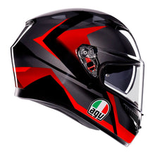 AGV K3 STRIGA MATT BLACK/GREY/RED HELMET