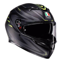 AGV K3 SYTH MATT BLACK/FLURO YELLOW HELMET