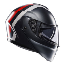 AGV STREETMODULAR RESIA MATT GREY/SILVER/RED HELMET