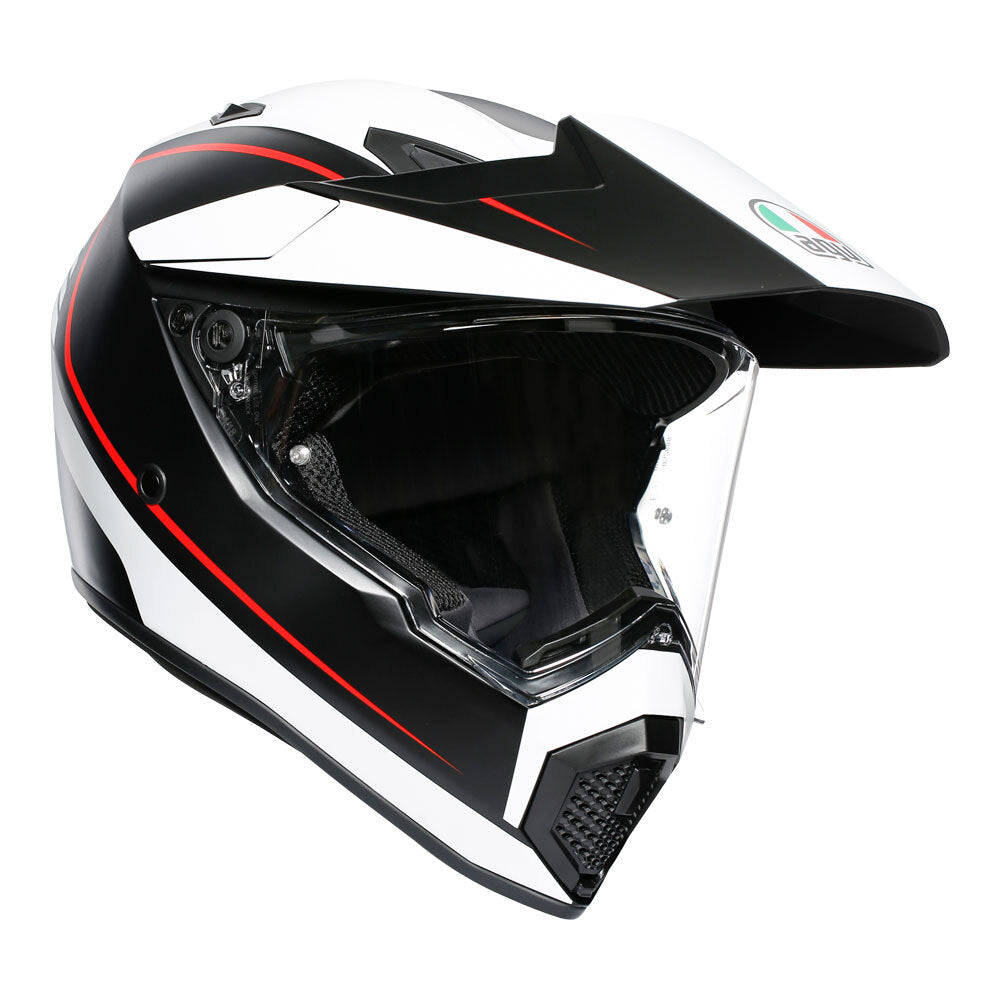 AGV AX9 PACIFIC ROAD MULTI MATT BLACK/WHITE/RED HELMET