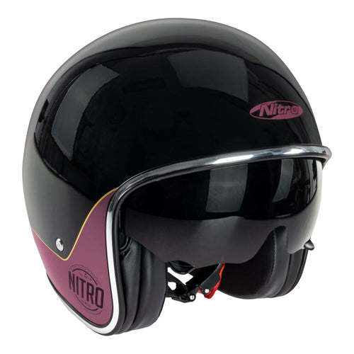 NITRO X582 TRIBUTE BLACK/CANDY RED HELMET
