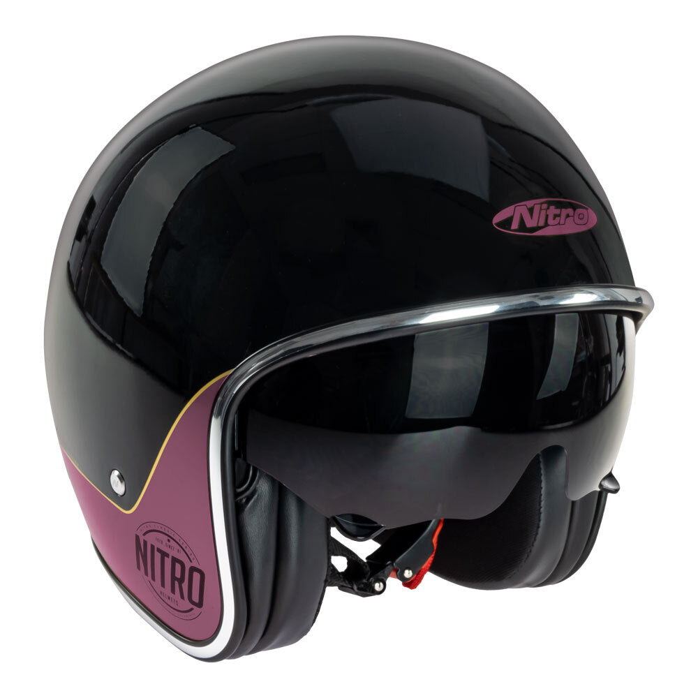 NITRO X582 TRIBUTE BLACK/CANDY RED HELMET