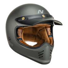 NITRO MX502 RETRO SATIN GRAPHITE HELMET