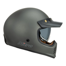 NITRO MX502 RETRO SATIN GRAPHITE HELMET