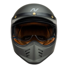 NITRO MX502 RETRO SATIN GRAPHITE HELMET