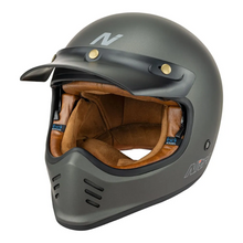 NITRO MX502 RETRO SATIN GRAPHITE HELMET
