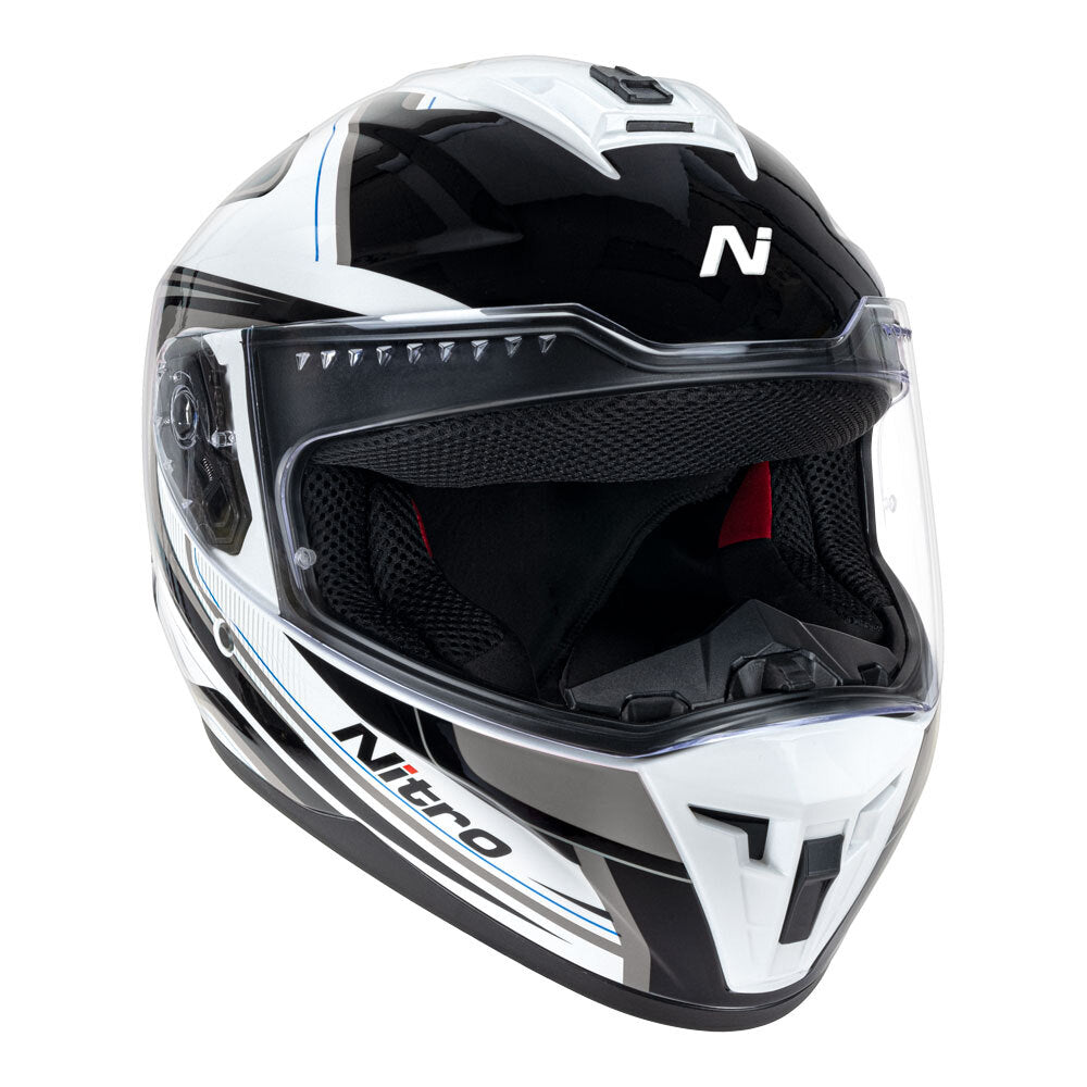 NITRO N700 BLACK/WHITE/GUNMETAL HELMET
