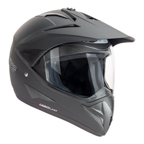 NITRO MX730 SATIN BLACK ADVENTURE HELMET