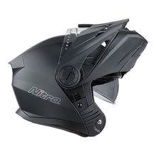 NITRO FA1650 DVS SATIN BLACK ADVENTURE MODULAR HELMET