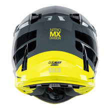 NITRO MX700 RECOIL MOTOCROSS HELMET GUNMETAL/BLACK/SILVER/FLURO YELLOW