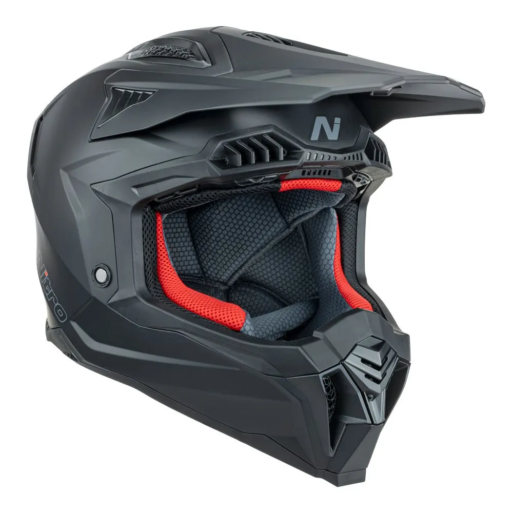 NITRO MX710 MOTOCROSS HELMET SATIN BLACK
